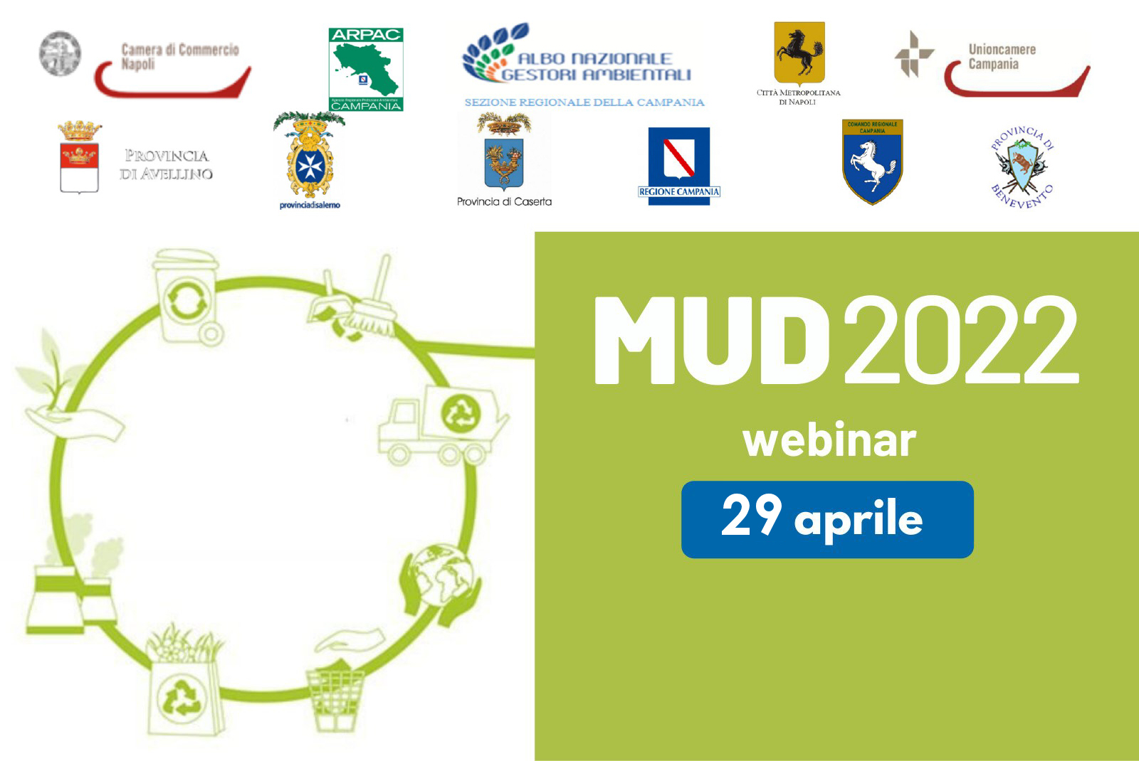 --  Webinar informativo gratuito --  “Modello Unico di Dichiarazione ambientale – MUD 2022” 29 aprile 2022