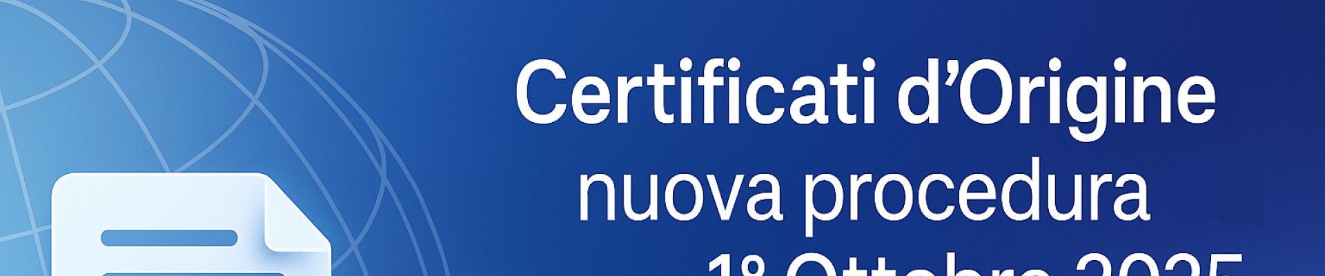Rilascio dei certificati di origine: nuove modalità